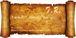 Tankó Renáta névjegykártya